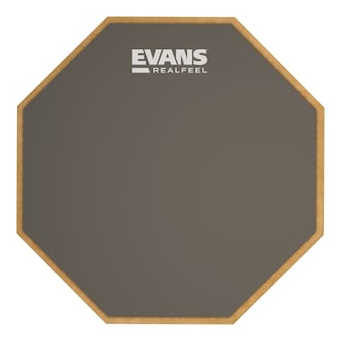 Evans RealFeel  Drum Practice Pad  Drum Pad  Drummer Practice Pad  Gum Rubber Single Sided Stand Mountable 6 Inch