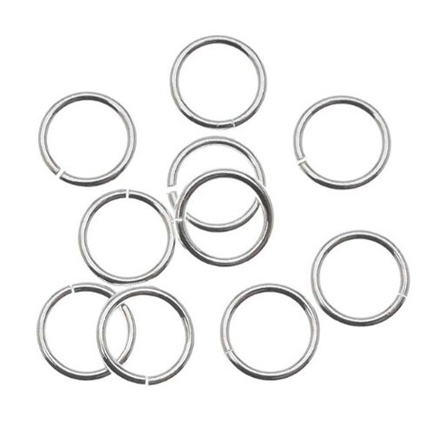 Beadaholique 10Piece Sterling Heavy Open Jump Rings 8mm 18Gauge Silver