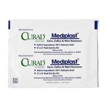Curad Mediplast Corn Callus  Wart Remover 2 Pads