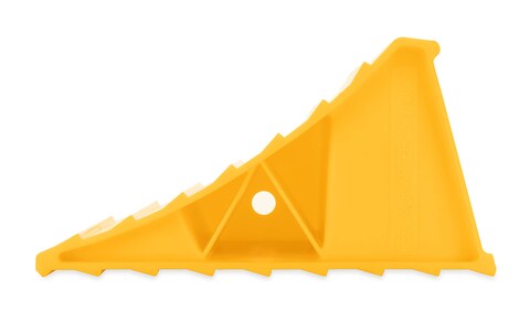 Camco 44432 Wheel Chock Without Rope Helps Keep Your Trailer or RV In Place Pack of 1  Yellow