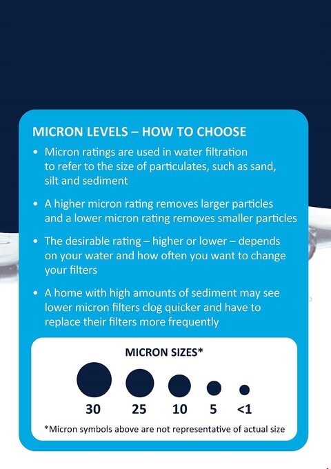 EcoPure EPW2P Pleated Whole Home Replacement Water FilterUniversal Fits Most Major Brand Systems 2 Pack 2 Count Pack of 1 WhiteBlue