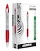 Zebra ZGrip MAX Ballpoint Pen Retractable Medium 1 mm Red Ink Silver Barrel 12Pack