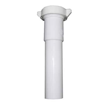 LASCO 034345 White Plastic Tubular 114Inch by 12Inch Slip Joint Extension with Nut and Washer