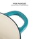 Crock Pot Artisan 6Quart Round European Enameled Cast Iron Dutch Oven Pot With Lid Teal Ombre
