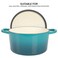 Crock Pot Artisan 6Quart Round European Enameled Cast Iron Dutch Oven Pot With Lid Teal Ombre