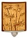 The Porcelain Garden Bamboo Night Light Porcelain Lithophane Decorative Wall Plug in for Kitchen Bath Hallway Nursery Asian Themed Accent Light