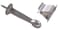 Hardware Essentials by Hillman 852924 Rigid Door Stops with Holder Satin Chrome White 1 Count Pack of 1
