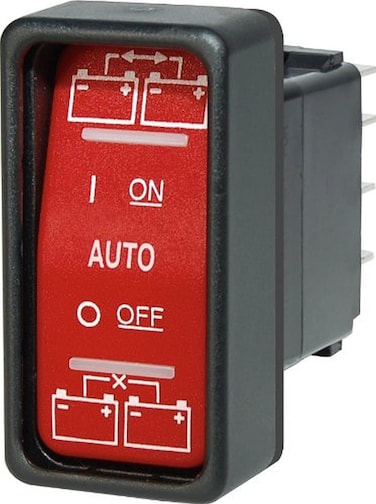 Blue Sea Systems 2146 SPDT Remote Control ONOFFON Contura Switch for ML Automatic Charging Relaysgrey