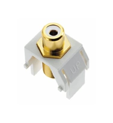 Legrand  OnQ WP3461WH Keystone RCA to FConnector White