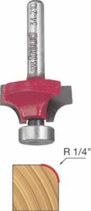 Freud 34210 14Inch Radius Rounding Over Router Bit with Solid Pilot  14Inch Shank