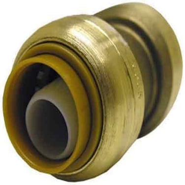 LASCO 198004 Magnagrip Brass Push Fit Fitting Use On PEX CPVC or Copper Pipe 58Inch OD Coupling