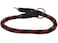 Dogs My Love Round Braided Rope Nylon Choke Dog Collar with Sliding Stopper 20 Long 03 Diam 8mm RedBlack
