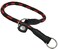 Dogs My Love Round Braided Rope Nylon Choke Dog Collar with Sliding Stopper 20 Long 03 Diam 8mm RedBlack