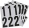 Hillman 843445 Reflective Adhesive Mailbox Number Pack 3 Black and White