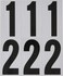Hillman 843445 Reflective Adhesive Mailbox Number Pack 3 Black and White