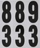 Hillman 843445 Reflective Adhesive Mailbox Number Pack 3 Black and White