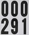 Hillman 843445 Reflective Adhesive Mailbox Number Pack 3 Black and White