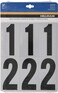Hillman 843445 Reflective Adhesive Mailbox Number Pack 3 Black and White