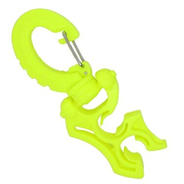 Scuba Choice Scuba Diving Double Hose Holder with Clip Yellow