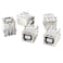 uxcell 5 Pcs USB Female TypeB Jack 4Pin 90 Degree PCB DIP Socket Connector
