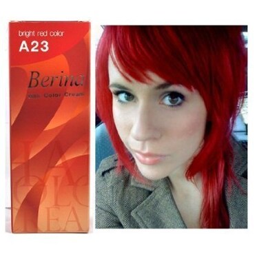 Bright Red Hair Dye Color Cream Permanent Goth Punk Crazy Emo Fashion Salon