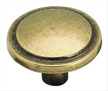 Amerock  Cabinet Knob  Burnished Brass  114 inch 32 mm Diameter  Everyday Heritage  1 Pack  Drawer Knob  Cabinet Hardware