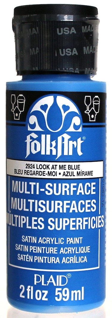 FolkArt MultiSurface Paint in Assorted Colors 2 oz 2924 Look At Me Blue