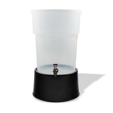 Carlisle FoodService Products Round Beverage Dispenser Drink Dispenser with Spigot and Base for Catering Plastic 5 Gallons Black
