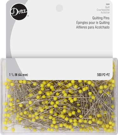 Dritz 3009 Quilting Pins 134Inch Yellow 500Count