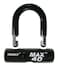 Trimax MAX40BK Motorcycle Disc ULock  Black with Black PVC Shackle