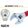 Klein Tools D50710 Adjustable Drive Wrench Forged with Extra Capacity Jaw and High Polish Chrome Finish 10inch