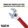 Klein Tools D50710 Adjustable Drive Wrench Forged with Extra Capacity Jaw and High Polish Chrome Finish 10inch