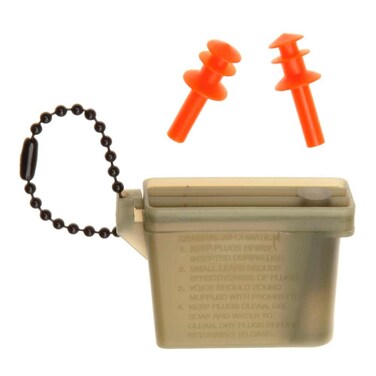TAC SHIELD Ear Plugs Hearing Protection with Case GreenOrange 3926