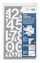 Chartpak SelfAdhesive Vinyl Numbers 2 Inches High White 12 Numbers per Pack 01156