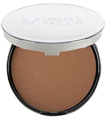 Mineral Dual Powder in Puddin Dark  4in1 Pressed Mineral Foundation with SPF 15 for Flawless Glow  Soft Looking Skin  Oil Free Talc Free Gluten Free  045 Oz  by Mommy Makeup