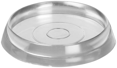 SoftTouch 1 1316 Round Furniture Caster Cups for Carpet or Durable Hard Floors 4 Pack Clear 4 Count