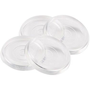 SoftTouch 1 1316 Round Furniture Caster Cups for Carpet or Durable Hard Floors 4 Pack Clear 4 Count