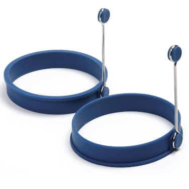 Norpro Silicone Round PancakeEgg Rings 2 Pieces Blue