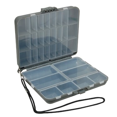 Plano Compact Side by Side Tackle BoxGrayClear
