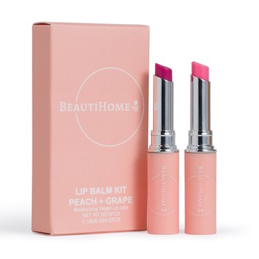 BeautiHome Tinted Lip Balm set of 2 Slightly Pigmented Vegan Lip Tint Balm for Women Moisturizing  Nourishing Formula with Vitamin E  Long Lasting