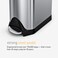 simplehuman 10 Liter  26 Gallon Butterfly Lid Bathroom Step Trash Can Brushed Stainless Steel with Black Trim