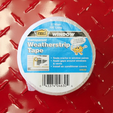Transparent Weather Strip Tape 2Inch X 100feet Polyethylene  MD Building Products 04630