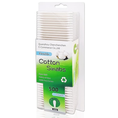 Natural Paper Cotton Swabs 500ct Double Tips Cotton Buds for Personal Care
