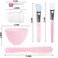 manqianxun Face Mask Mixing Bowl Set with Silicone Facial Mask BowlsSilicone Face Mask Brush ApplicatorPremium Soft Face Brushes Mask Spatula Measuring cup and Measuring Scoop