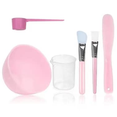 manqianxun Face Mask Mixing Bowl Set with Silicone Facial Mask BowlsSilicone Face Mask Brush ApplicatorPremium Soft Face Brushes Mask Spatula Measuring cup and Measuring Scoop