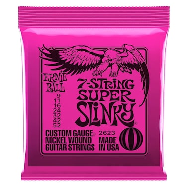 Ernie Ball 7String Super Slinky Nickel Wound Electric Guitar Strings 952 Gauge P02623