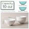DOWAN 10 OZ Small Dessert Bowls  45 Ceramic Cereal Bowls Set of 8  Porcelain White Bowls for Side Dishes Rice Ice Cream Oatmeal Fruit Soup  Dishwasher  Microwave Safe