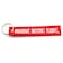 Rotary13B1 Remove Before Flight Key Chain  RedWhite 1pc