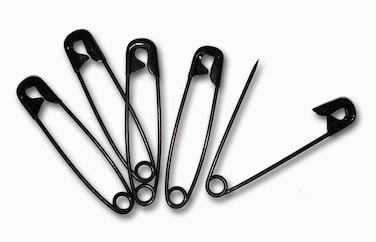 Black Safety PINS 2 5Pack