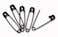 Black Safety PINS 2 5Pack